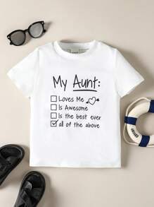 SHEIN Young Boy Slogan Graphic Tee - White - View 1