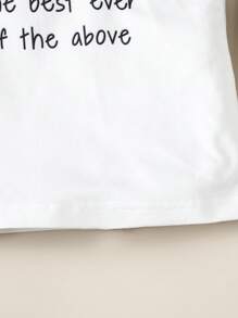 SHEIN Young Boy Slogan Graphic Tee - White - View 4