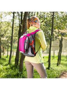 Hwjianfeng 1入組大容量防水登山包 - 粉色 - 查看 3