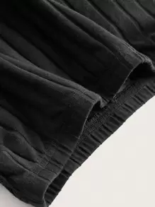 SHEIN EZwear Plus Seam Labeling Detail Lettuce Trim Maxi Pencil Skirt