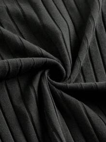 SHEIN EZwear Plus Seam Labeling Detail Lettuce Trim Maxi Pencil Skirt