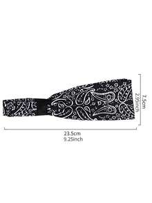 Paisley Print Sports Headband - Multicolor - View 3