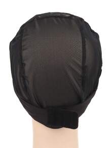 Gorra de red para peluca con encaje floral - Negro - Ver 2