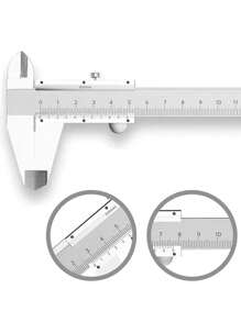 1pc Carbon Steel Caliper, Minimalist Plain Caliper For Home - Silver - View 5