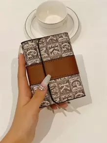 Letter Pattern Tri-Fold Wallet Women For Women Wallet Purse Wallet Small Wallet - Multicolor - View 2