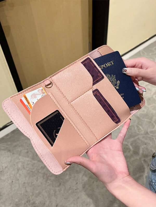 Minimalist Passport Case Snap Button SHEIN USA