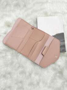 極簡護照套 按扣 護照夾 護照套 護照錢包 護照袋 護照袋 旅行飛行 飛行返校男女 旅行必備品 旅行配件 - 粉色 - 查看 4