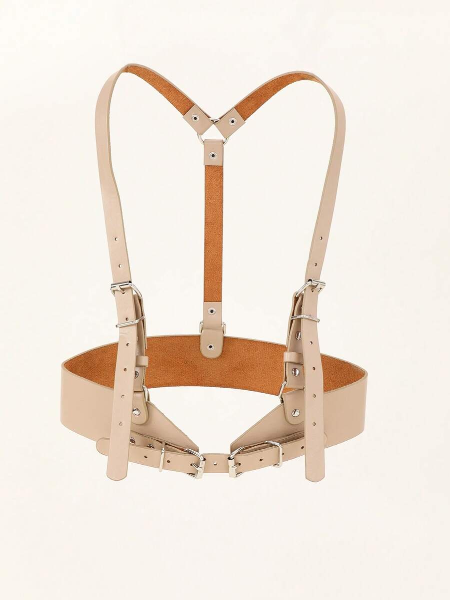 1pc Punk Women Minimalist Casual Harness Belt, For Decoration - Black - View 1