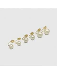 6 cặp/bộ Bông tai ngọc trai dạng kẹp, thích hợp cho nam và nữ, đeo hàng ngày - Vàng - Xem 5