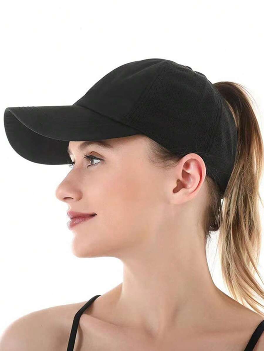 Gorro béisbol unicolor - Negro - Ver 1