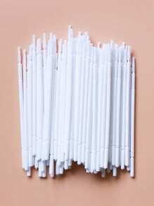 100入組一次性睫毛延長刷 - 白色 - 查看 2