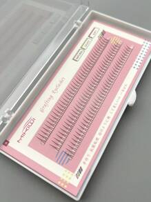 漫畫睫毛，1盒6毫米底部下單根假睫毛 - 米色 - 查看 5