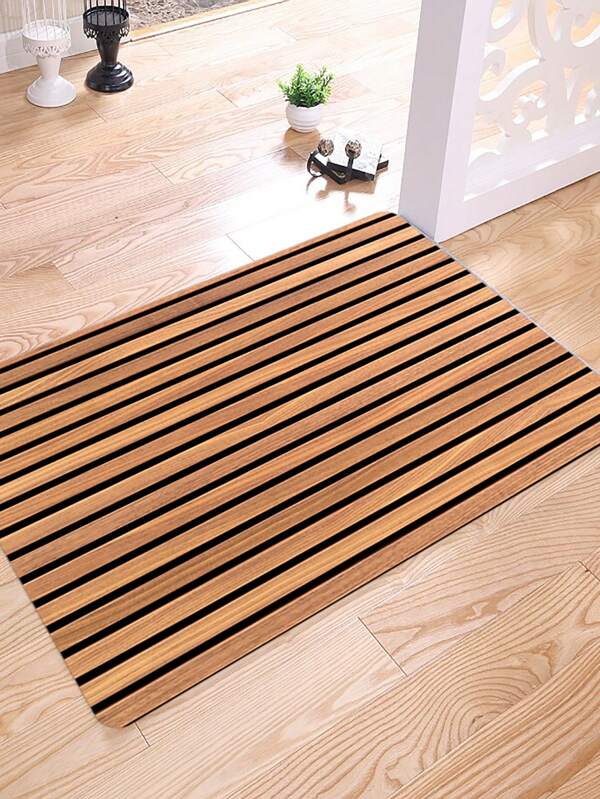 1pc Striped Pattern Kitchen Rug SHEIN USA