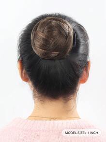 liangyuan Short Synthetic Hair Bun With Insert Comb - Rust Brown - View 2