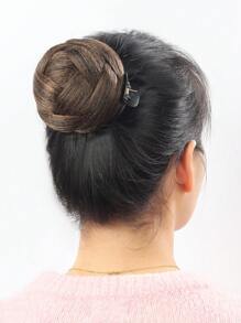 liangyuan Short Synthetic Hair Bun With Insert Comb - Rust Brown - View 3