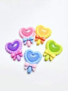 10入組/套可愛合成樹脂棒棒糖形狀DIY首飾配件適合女士DIY首飾製作 - 彩色 - 查看 5