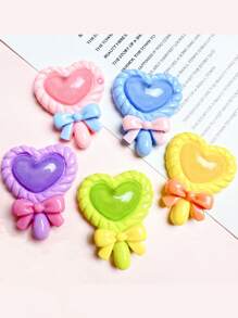 10入組/套可愛合成樹脂棒棒糖形狀DIY首飾配件適合女士DIY首飾製作 - 彩色 - 查看 8