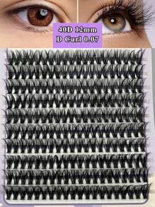 1 hộp Mi giả cá nhân 40D D Curl 12mm - Màu be - Xem 1