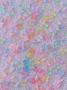 50 cái trang trí nghệ thuật móng tay hình con bướm hỗn hợp - Nhiều màu - Xem 2