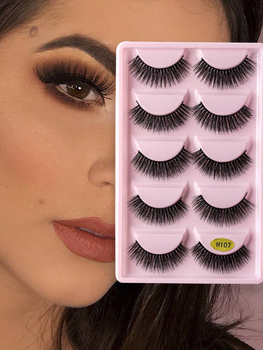 5對豐盈假睫毛 - 黑色 - 查看 1