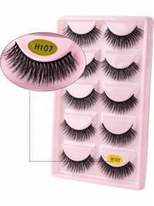 5對豐盈假睫毛 - 黑色 - 查看 2