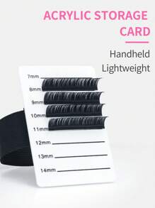 Glamlash 1Pc 7-14Mm Trắng Acrylic Cây Nối Mi Người Tổ Chức Pallet Giả Làn Mi Đứng Ngói Bảng Giá Đỡ - trắng - Xem 1