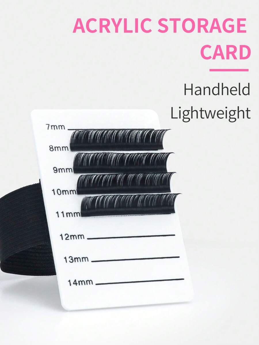 Glamlash 1Pc 7-14Mm Trắng Acrylic Cây Nối Mi Người Tổ Chức Pallet Giả Làn Mi Đứng Ngói Bảng Giá Đỡ - trắng - Xem 1