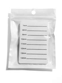 Glamlash 1Pc 7-14Mm Trắng Acrylic Cây Nối Mi Người Tổ Chức Pallet Giả Làn Mi Đứng Ngói Bảng Giá Đỡ - trắng - Xem 3