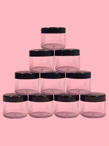 10入組20克面部奶油收納瓶 - 黑色 - 查看 2
