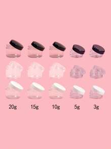 10入組20克面部奶油收納瓶 - 黑色 - 查看 1