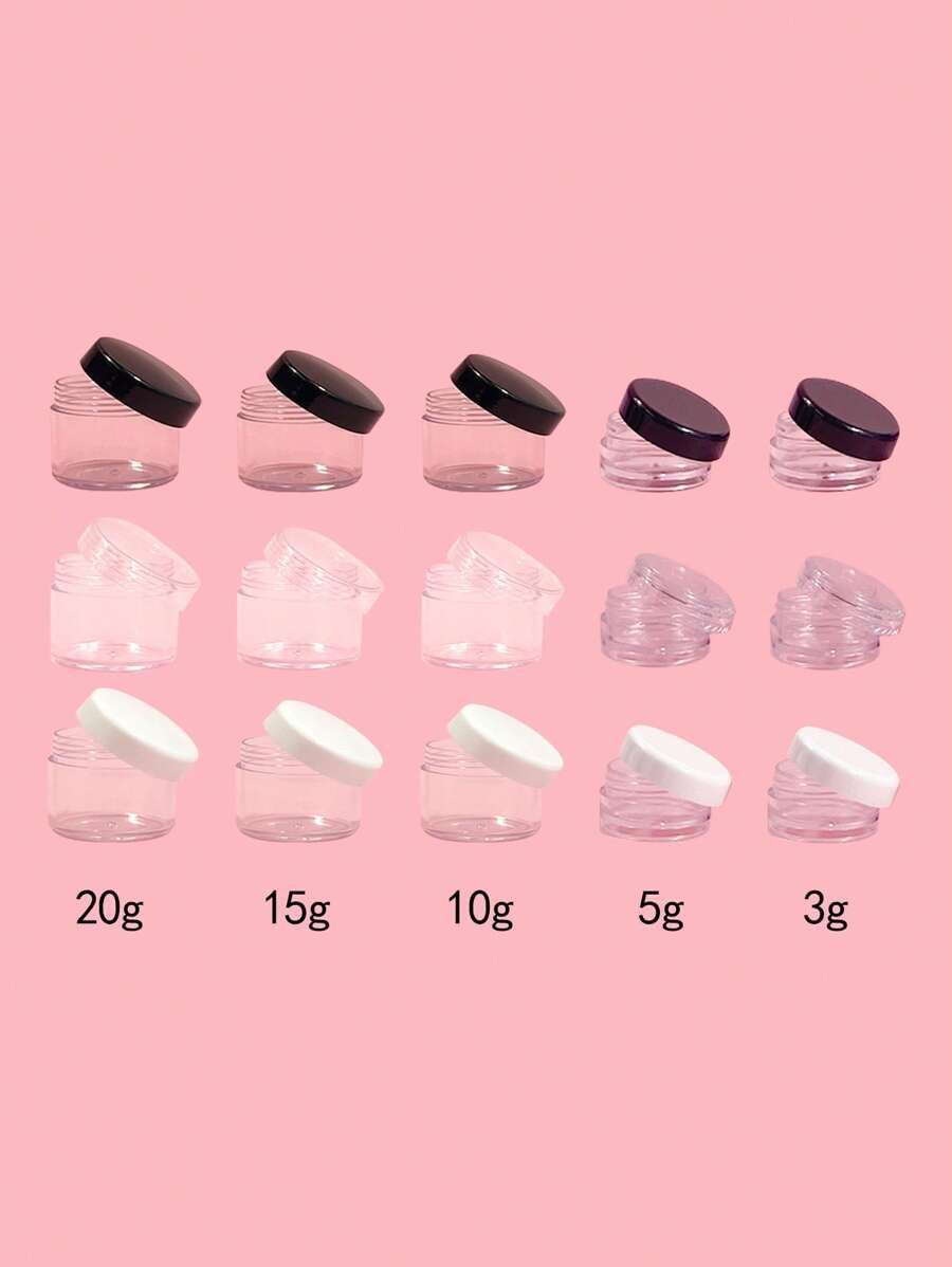 10入組20克面部奶油收納瓶 - 黑色 - 查看 1