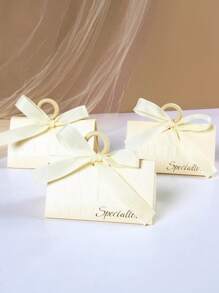 5pcs Letter Graphic Gift Box - Apricot - View 1