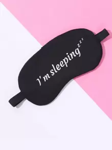 1 件字母图形眼罩适用于卧室、旅行、办公室、学校、返校用品 - 彩色 - 查看 1