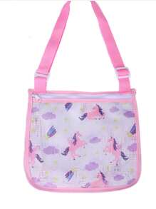 卡通圖案旅行收纳包網紗設計 - 粉色 - 查看 1