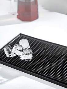 1入組PVC晾乾極簡風格矩形洗碗墊適用於家庭 - 黑色 - 查看 7