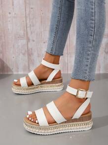 Giày bệt dày và Dép nêm Nữ - trắng - Xem 1