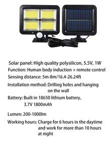 1 đèn lồng năng lượng mặt trời ABS, đèn lồng năng lượng mặt trời ngoài trời tối giản cho gia đình, đèn chiếu sáng ngoài trời cho lối đi, sân, hiên - trắng - Xem 6