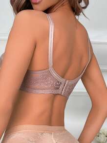 BH mit Blumenspitze, Bügel, - Beige - Übersicht 2