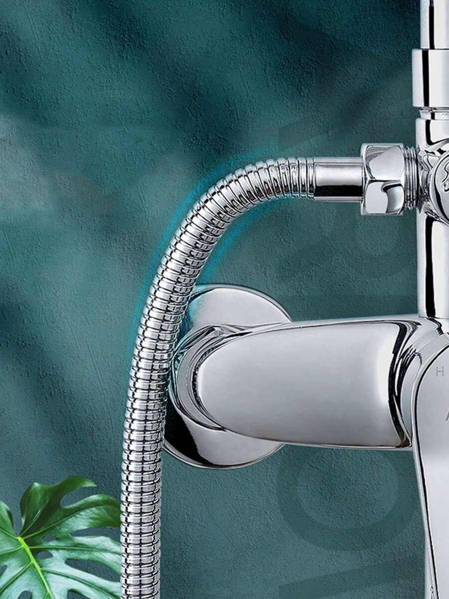 1入組銀色淋浴軟管浴用極簡主義不銹鋼淋浴頭軟管