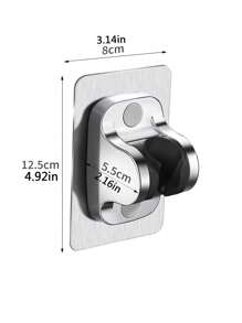 1 pieza plata Alcachofa de ducha simple ajustable ABS Alcachofa de ducha Estante para cuarto de baño - Plateado - Ver 2