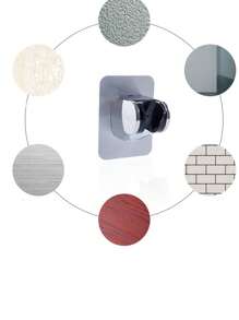 1 pieza plata Alcachofa de ducha simple ajustable ABS Alcachofa de ducha Estante para cuarto de baño - Plateado - Ver 3