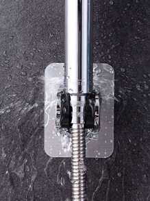 1 pieza plata Alcachofa de ducha simple ajustable ABS Alcachofa de ducha Estante para cuarto de baño - Plateado - Ver 6