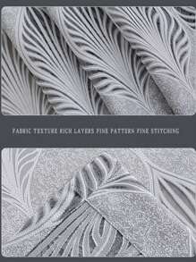 樹葉提花設計單片透視窗簾