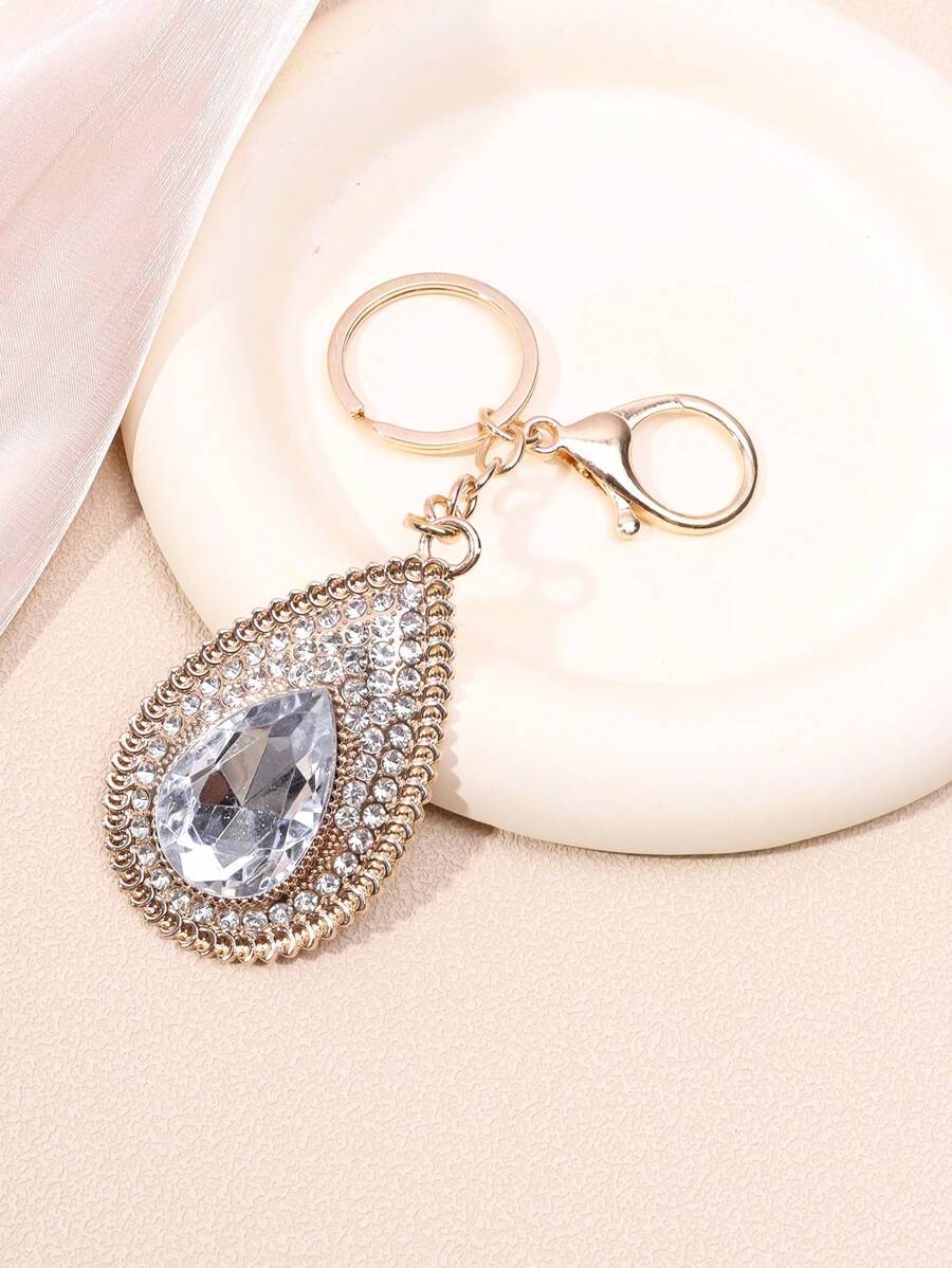 1 Phụ Nữ Kim Cương Giả Giọt Nước Quyến Rũ Quyến Rũ Móc Khóa Trang Trí Chìa Khóa - Nhiều màu - Xem 1