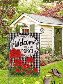 Cờ vườn in hoa, Cờ nhà trang trí có thể đảo ngược cho vườn, sân - Nhiều màu - Xem 2