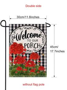 Cờ vườn in hoa, Cờ nhà trang trí có thể đảo ngược cho vườn, sân - Nhiều màu - Xem 3