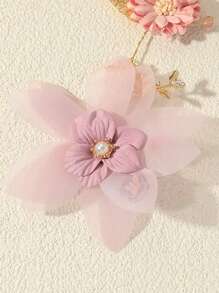 1pc Women Flower Decor Fashion Bridal Hair Band For Daily Life Elegant Tiaras. Valentine's Day Accessories