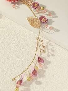 1pc Women Flower Decor Fashion Bridal Hair Band For Daily Life Elegant Tiaras. Valentine's Day Accessories