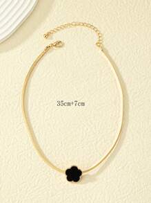 1pc Fashion Copper Geometric Decor Choker For Women For Daily Life Copper Jewelry - Yellow Gold - View 2