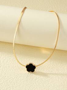 1pc Fashion Copper Geometric Decor Choker For Women For Daily Life Copper Jewelry - Yellow Gold - View 4